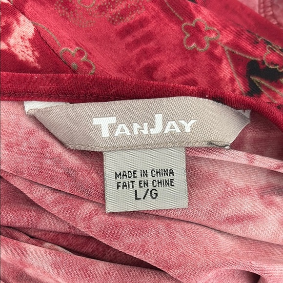 TanJay Red and Black Relaxed Blouse - Picture 2 of 3